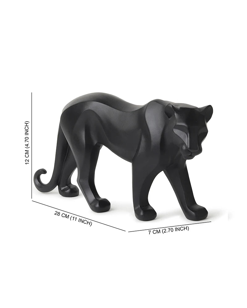 Polypropylene Black Panther Figurine for Home Decor, Hall Display, and Gifts