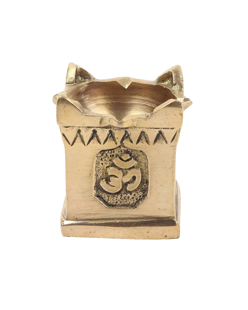 Brass Swastik Tulsi Diya for Home Pooja & Diwali Home Decoration