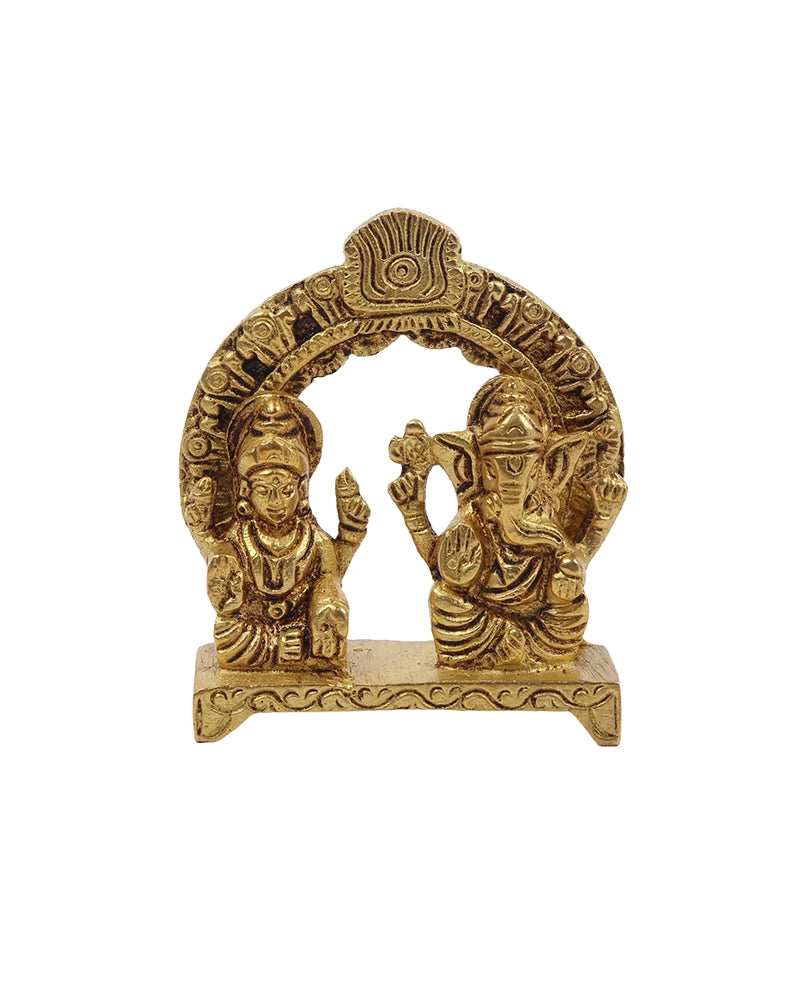 Brass Laxmi Ganesh Idol for Diwali Pooja, Home Decoration & Festive Gifting