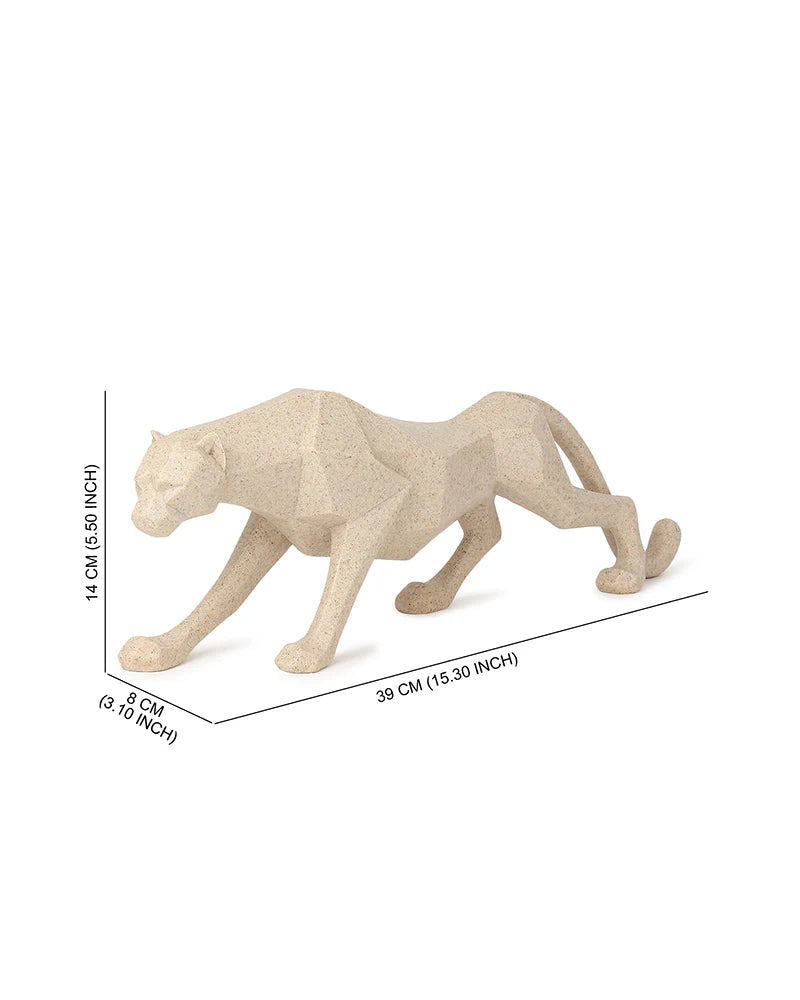 Polypropylene Leopard Figurine for Home Decor, Living Room, and Housewarming Gifts