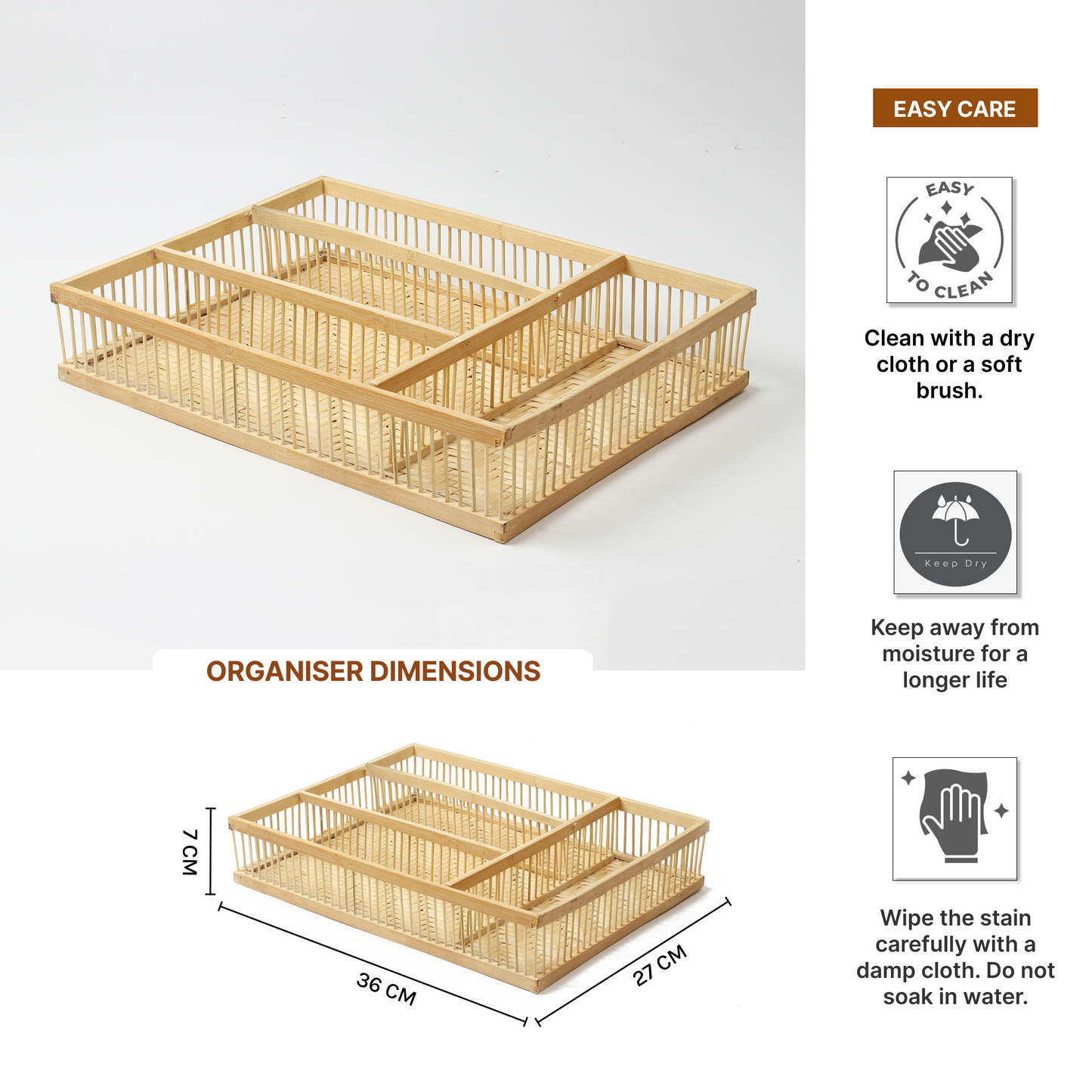 Wardrobe Organizer For Storage | Wicker Bathroom Organiser | File Storage Organizer
