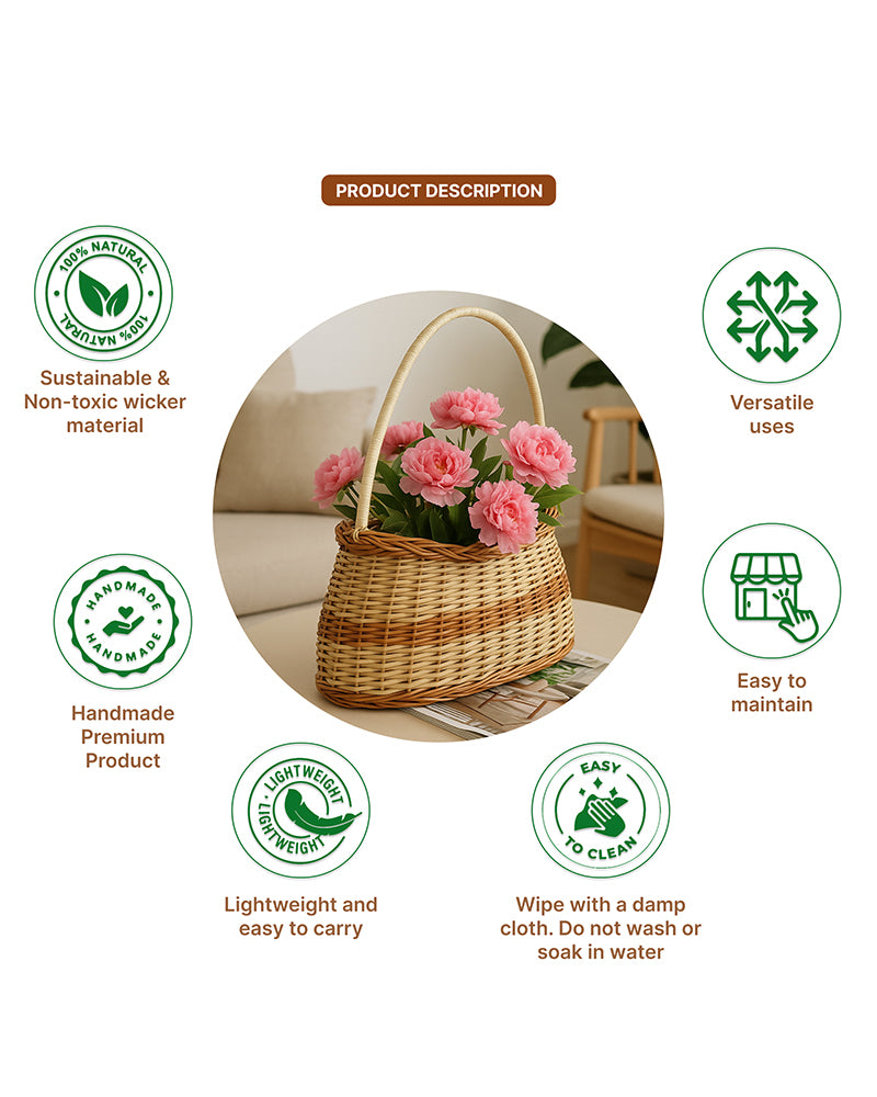 Picnic Baskets | Lunch Bag | Wicker Tiffin Baskets | Fruit & Vegetable Basket