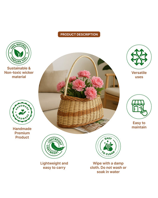 Picnic Baskets | Lunch Bag | Wicker Tiffin Baskets | Fruit & Vegetable Basket