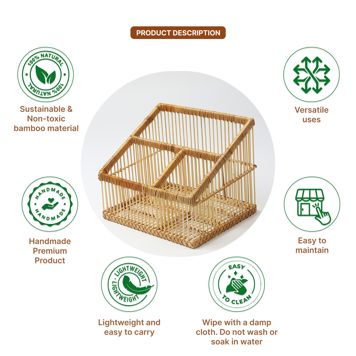 Wardrobe Organizer For Storage | File Storage Organizer | Wicker Bathroom Organiser