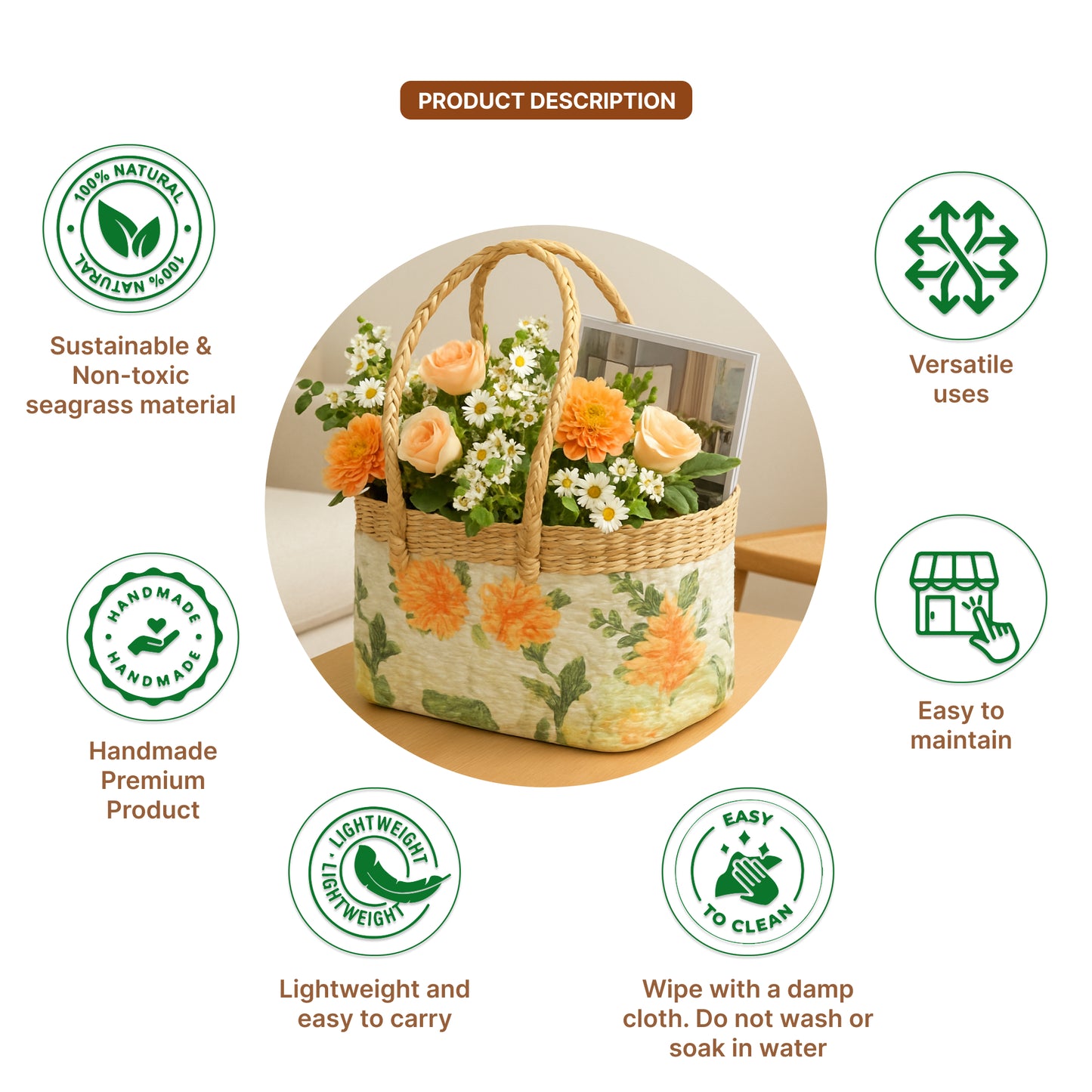 Tiffin Basket | Gift Hamper Baskets | Fruit And Vegetable Basket | Lunch Bag