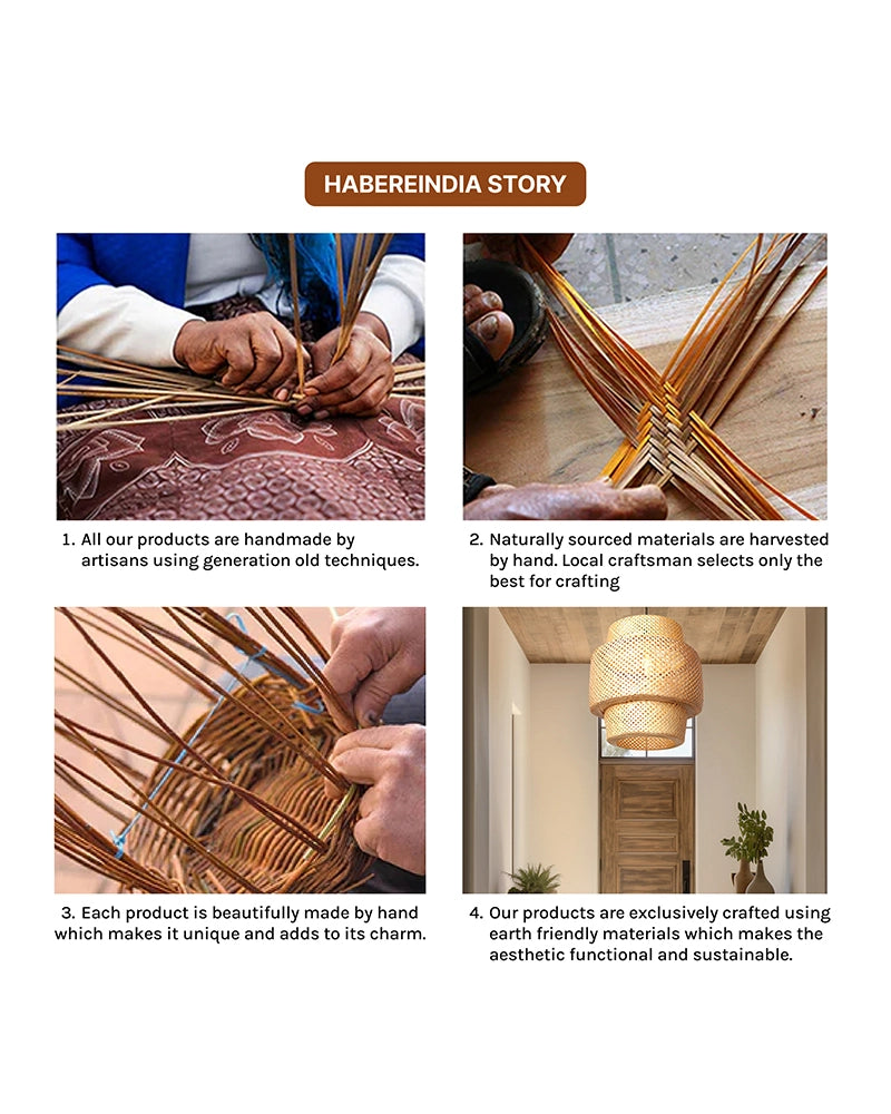 Minimalist Bamboo Pendant Light for Balcony and Patio