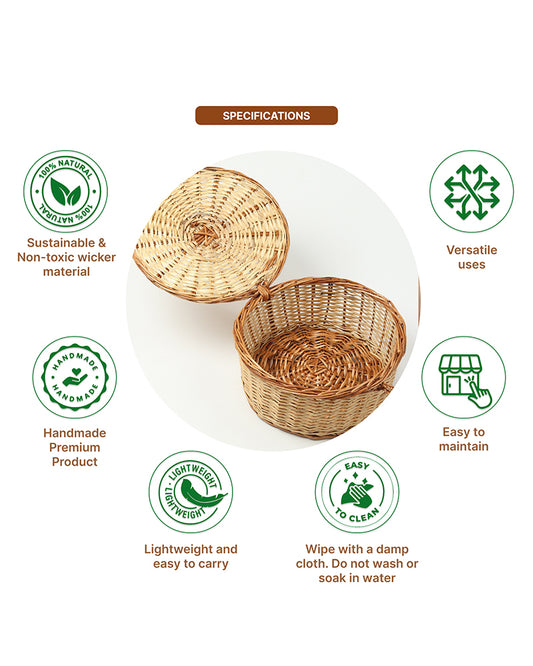 Fruit Baskets | Wicker Storage Baskets | Kitchen Storage Basket | Cane Gift Hamper