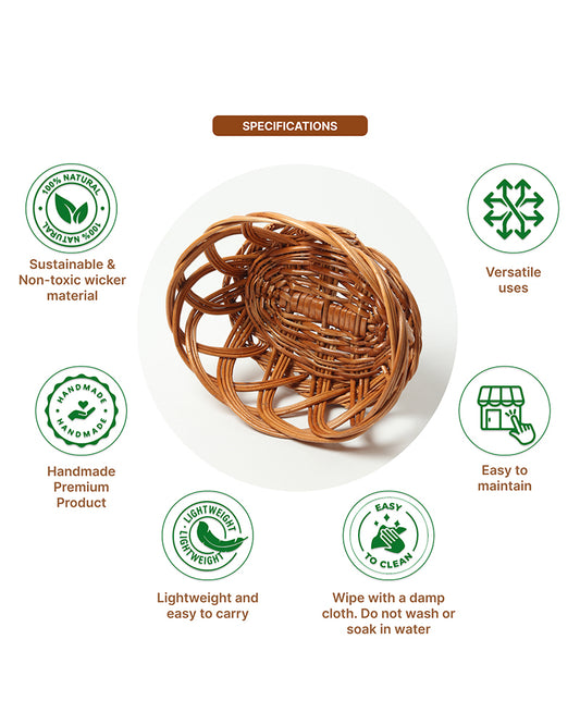 Fruit Baskets | Wicker Baskets | Cane Gift Hamper | Kitchen Storage Basket