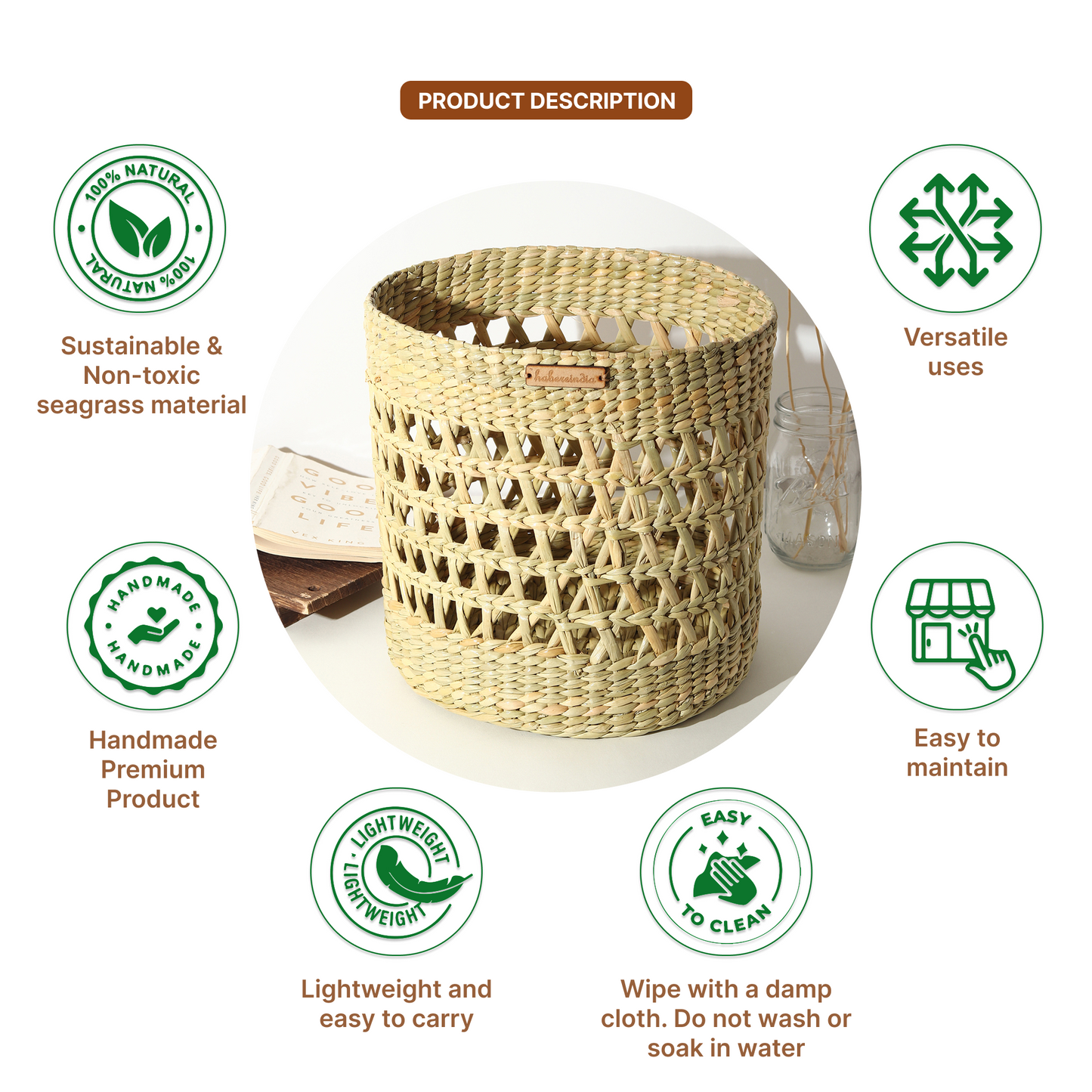 Basket For Kitchen Storage | Baskets For Organizing | Storage Organizer | Shelf Basket
