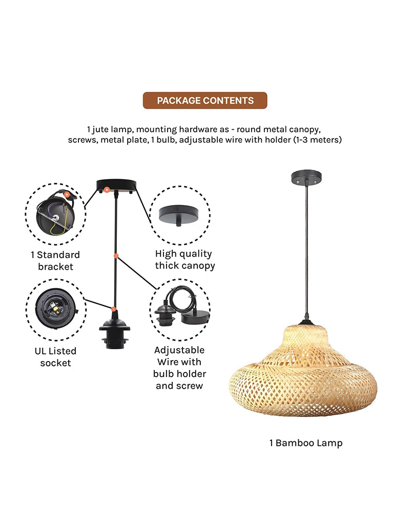 Artistic Bamboo Hanging Light for Home and Balcony