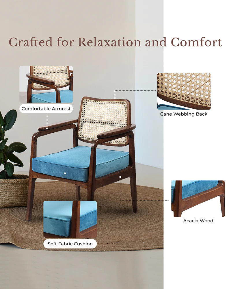 Comfortable Acacia Wood Chairs for Bedroom and Lounge