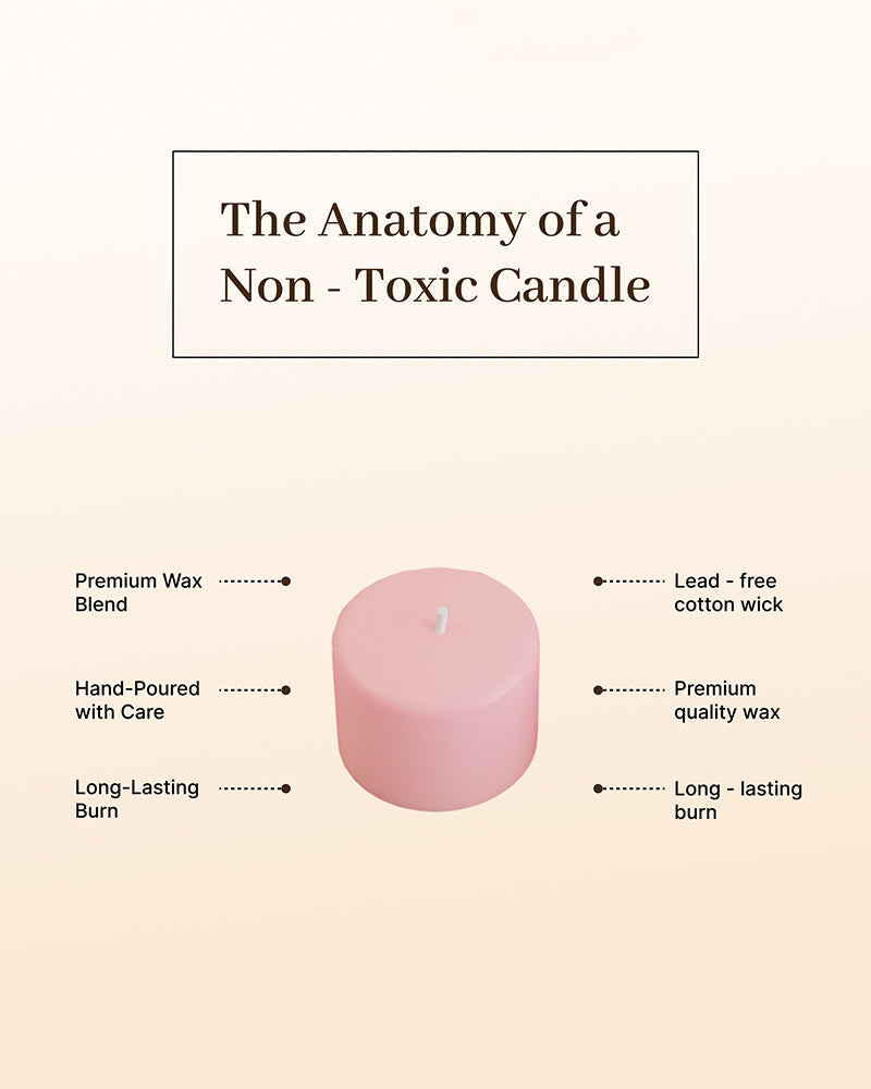 6 Rose Scented Aroma Candles Set | Decorative Tea Light Candles for Gifting | 31gm, 6 Hours Burn