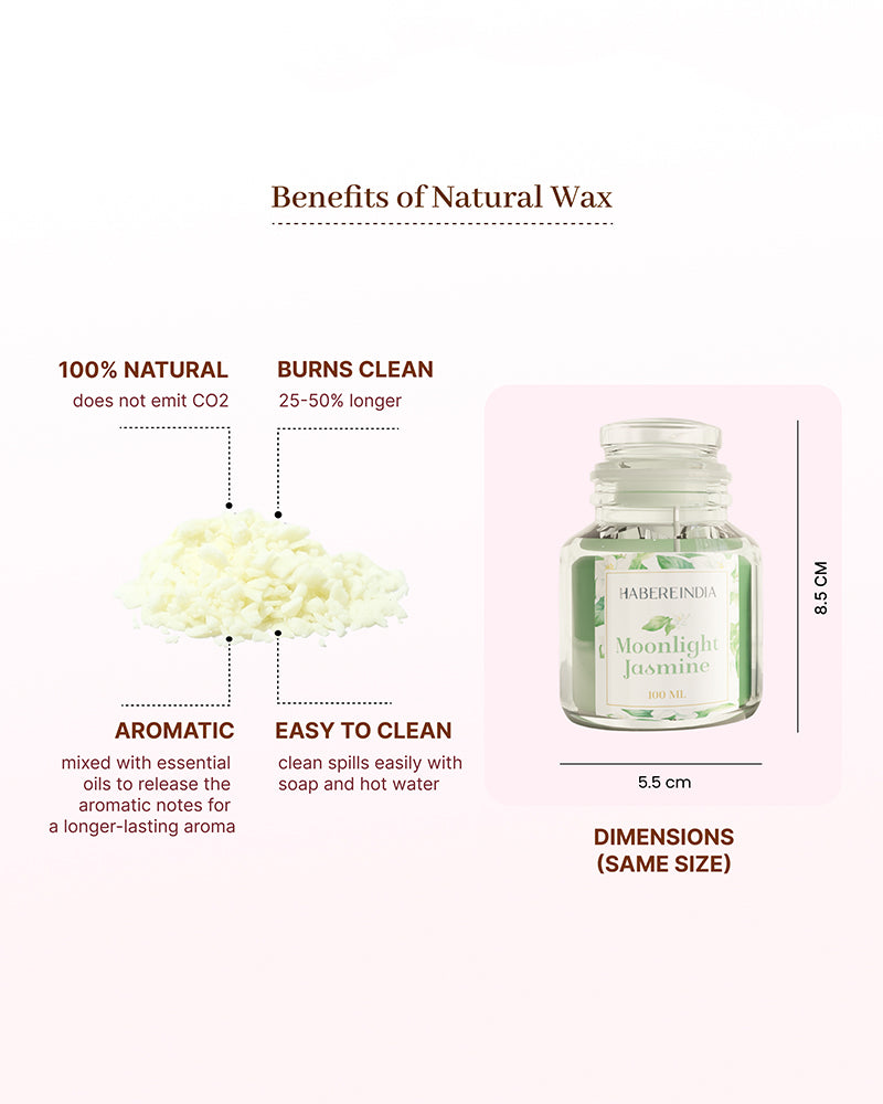 Set of 3 Scented Aroma Candles Jar 80gm Each 22-24H Burn | Decorative Fragrance Candle Set