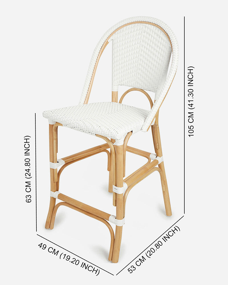Mana Bamboo Bar Chair| Bamboo Chair | Cane High Chair