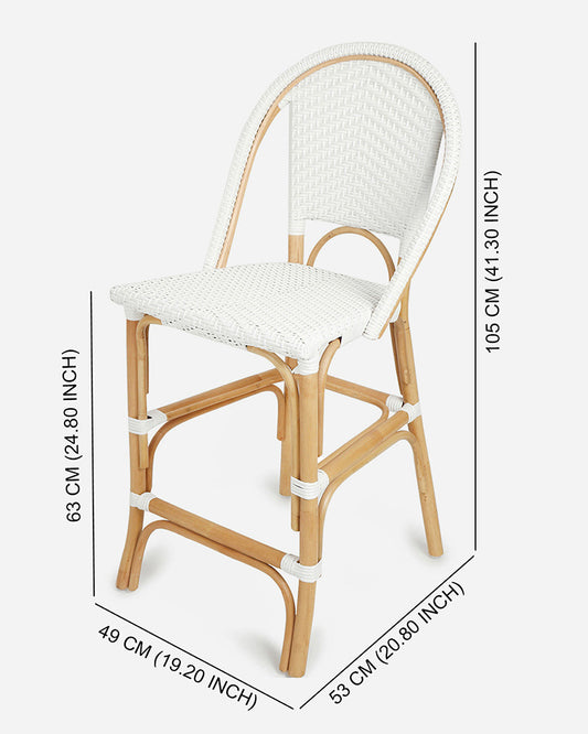 Mana Bamboo Bar Chair| Bamboo Chair | Cane High Chair
