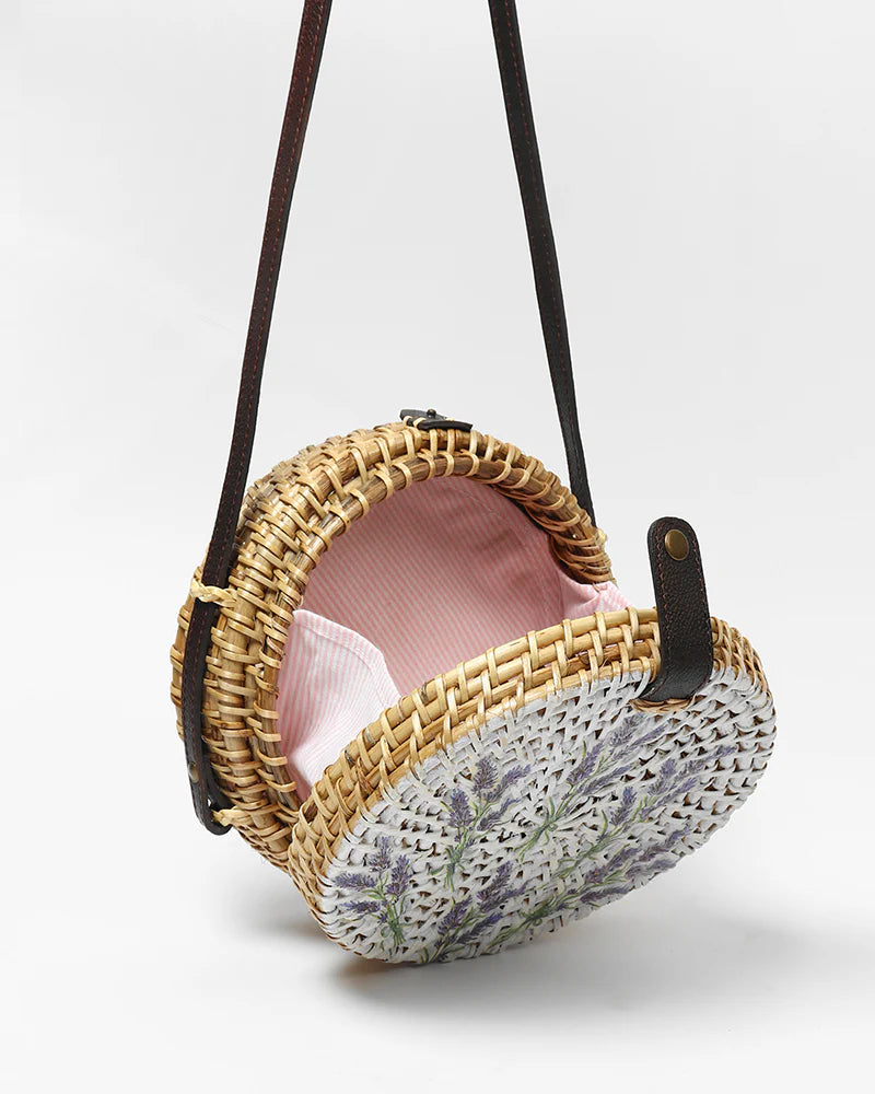 Eco-Friendly Round Sling Bag for Summer Trips, Brunch, and Day Out