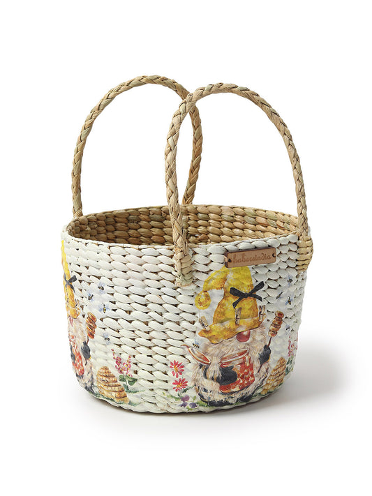 Seagrass Fruit Basket | Round Hamper Basket