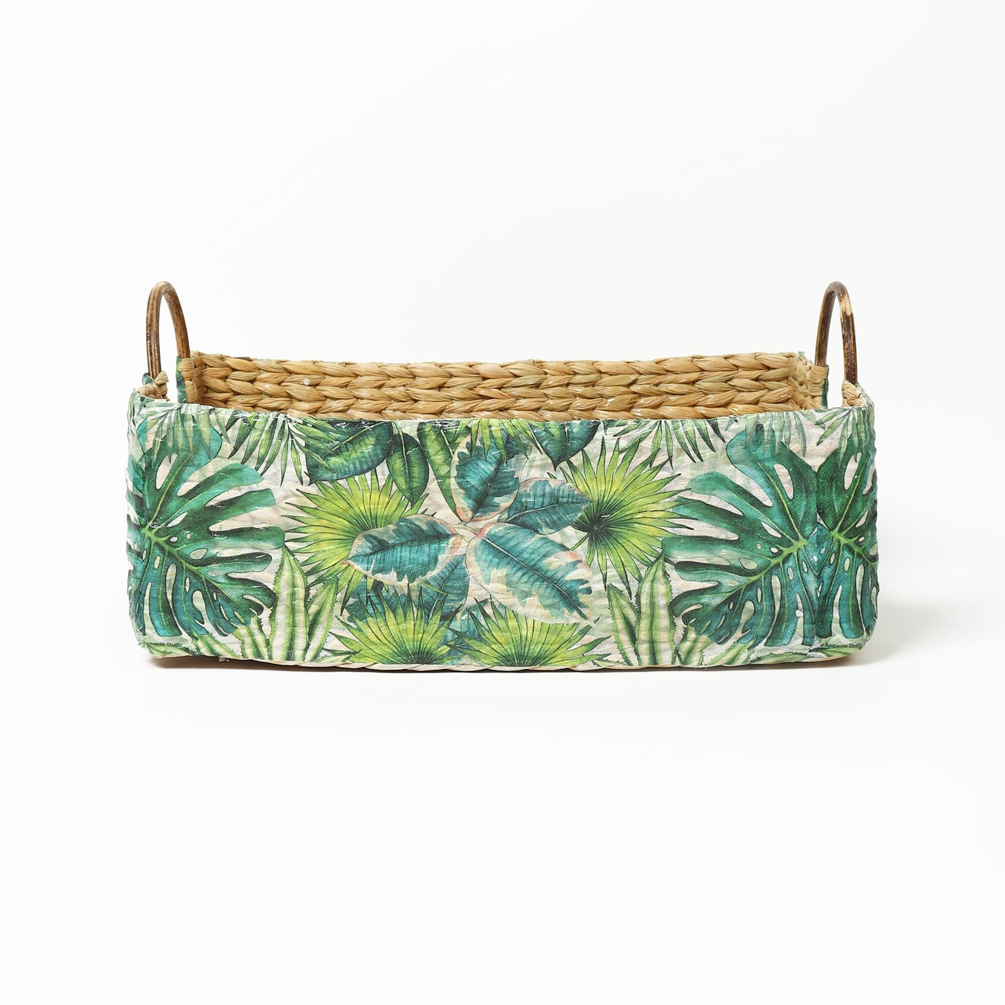 Seagrass Round Handle Basket | Cane Hamper Basket