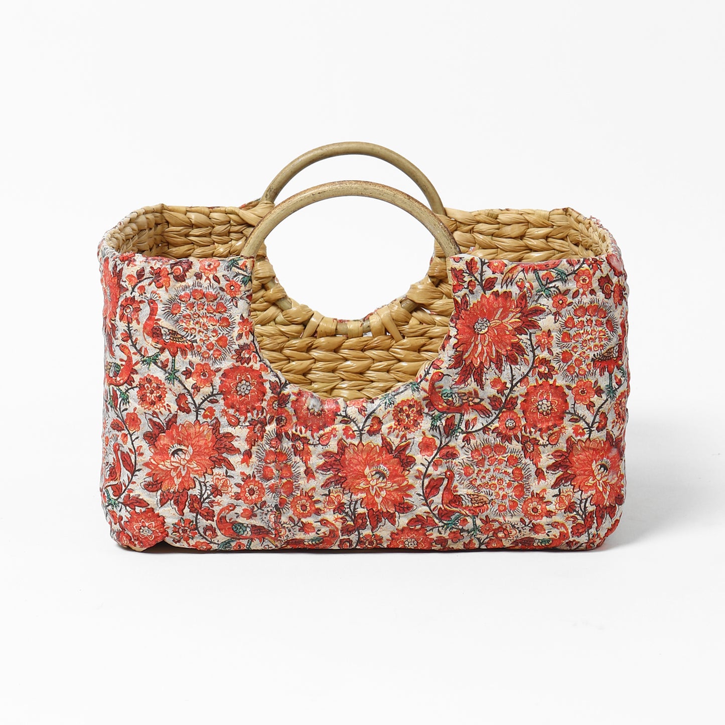 Seagrass Round Handle Basket | Cane Hamper Basket