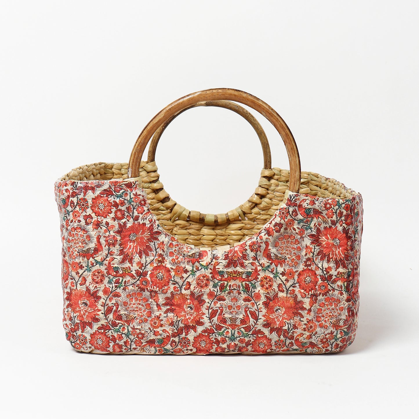 Seagrass Round Handle Basket | Cane Hamper Basket