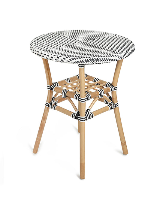 Bistro Rattan Storage Table | Cane Round Table | Rattan Stool | Side Table with Storage