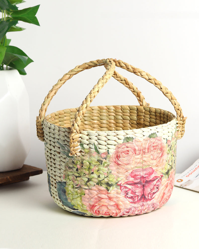 Seagrass Fruit Basket | Round Hamper Basket