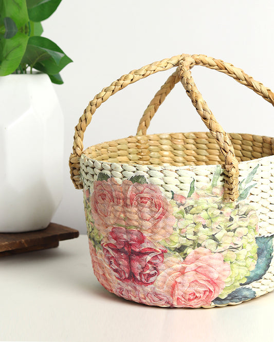 Seagrass Fruit Basket | Round Hamper Basket