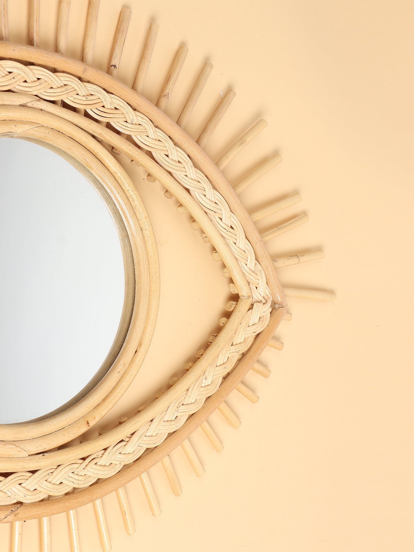 Rattan Wall Mirror | Boho Wall Mirror