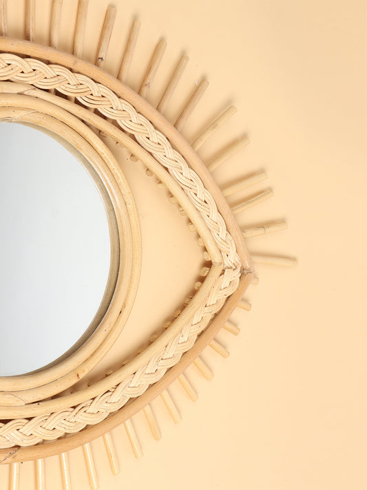 Rattan Wall Mirror | Boho Wall Mirror