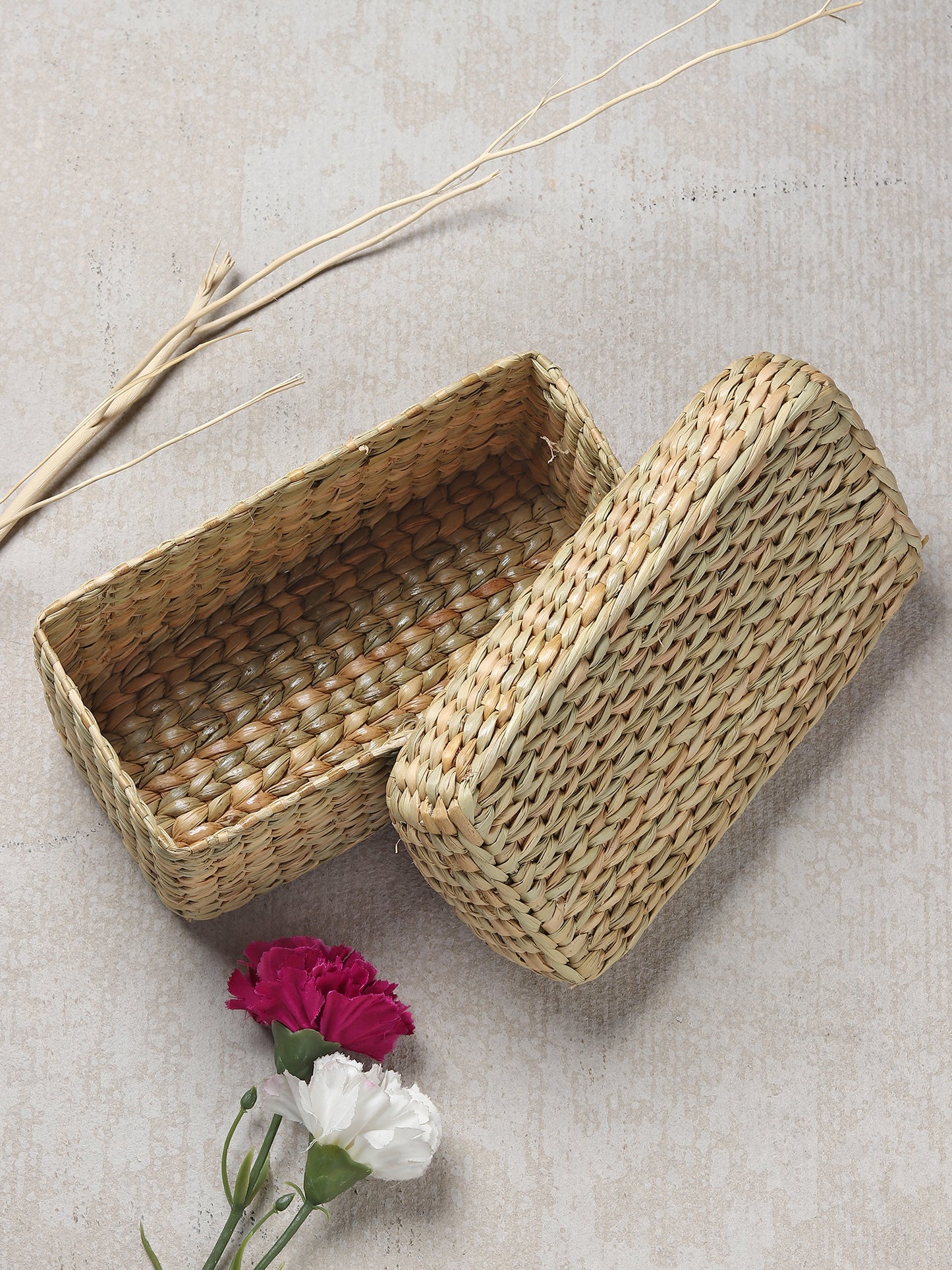 Seagrass Long Lid Box