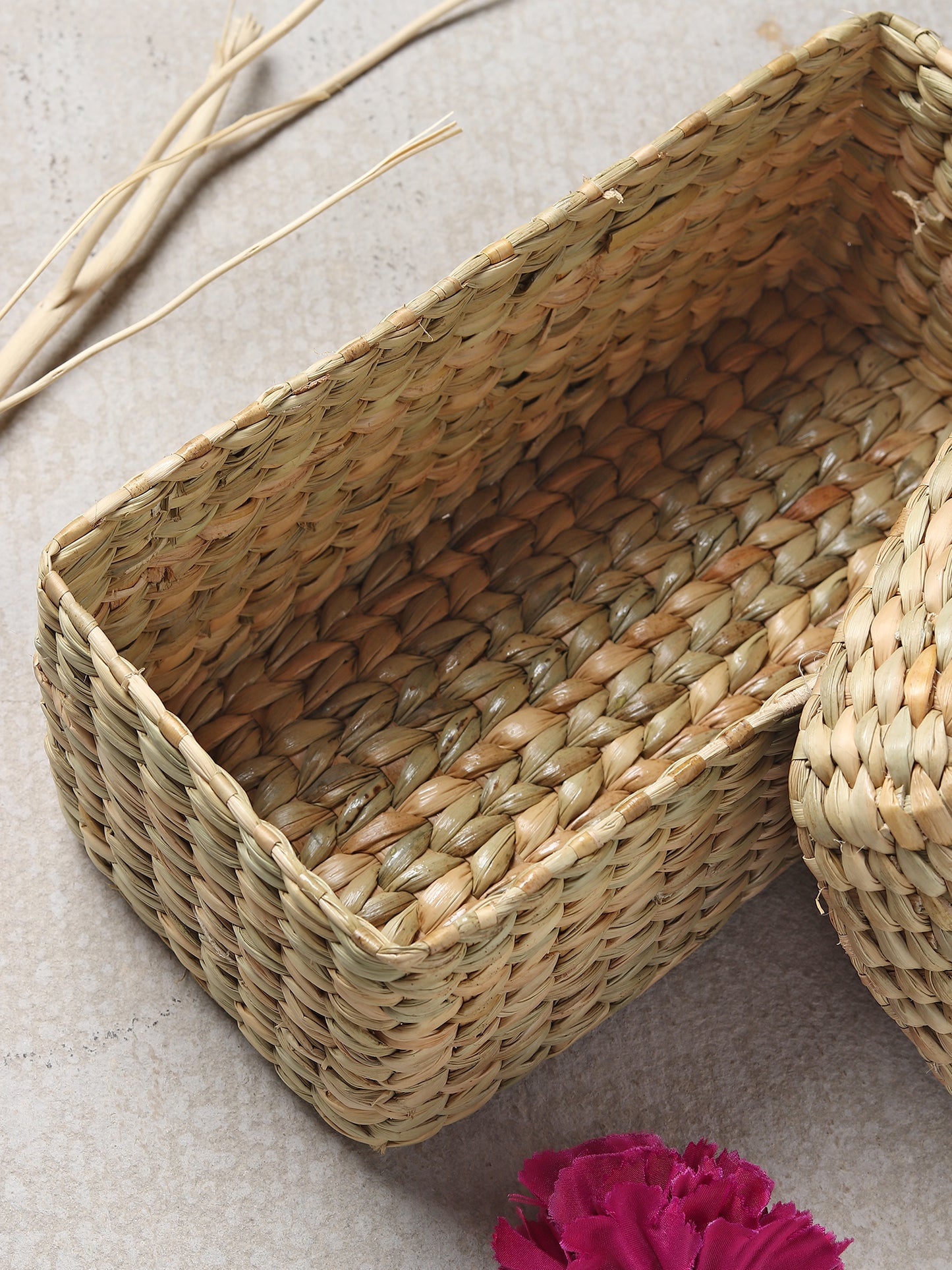 Seagrass Long Lid Box