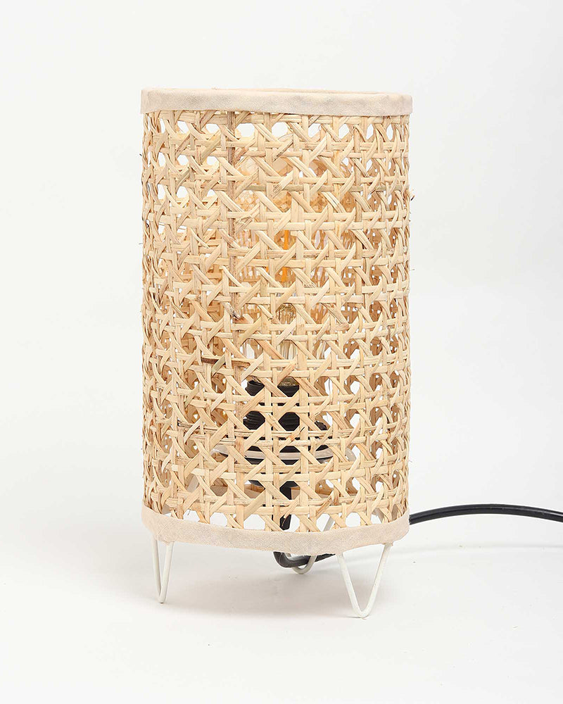 Table Lamps for Living Room | Cane Webbing Lamp | Cane Tabletop Lamp