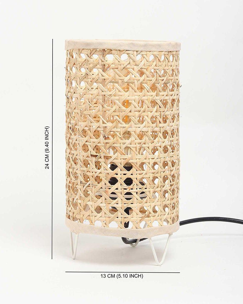Rattan Table Lamp for Living Space and Dining Area