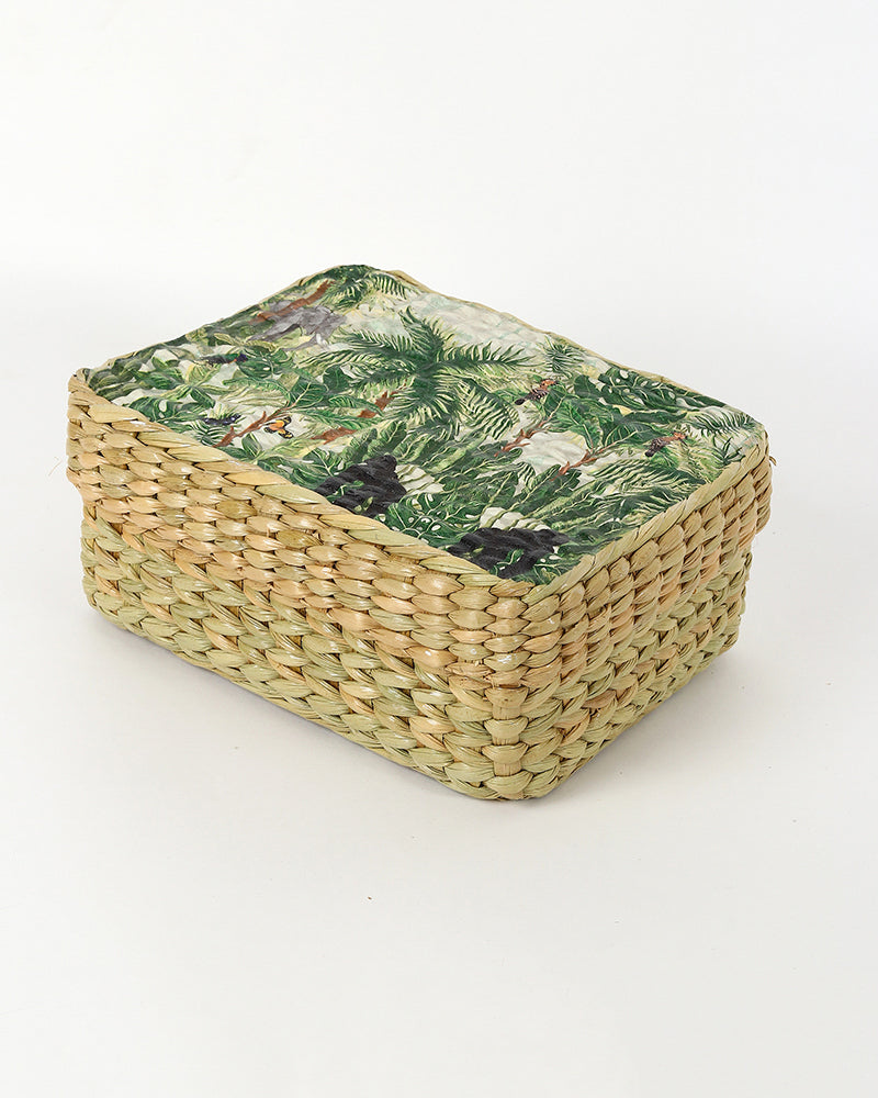 Seagrass Lid Storage Box | Storage Organiser | Jewellery Organisers Boxes