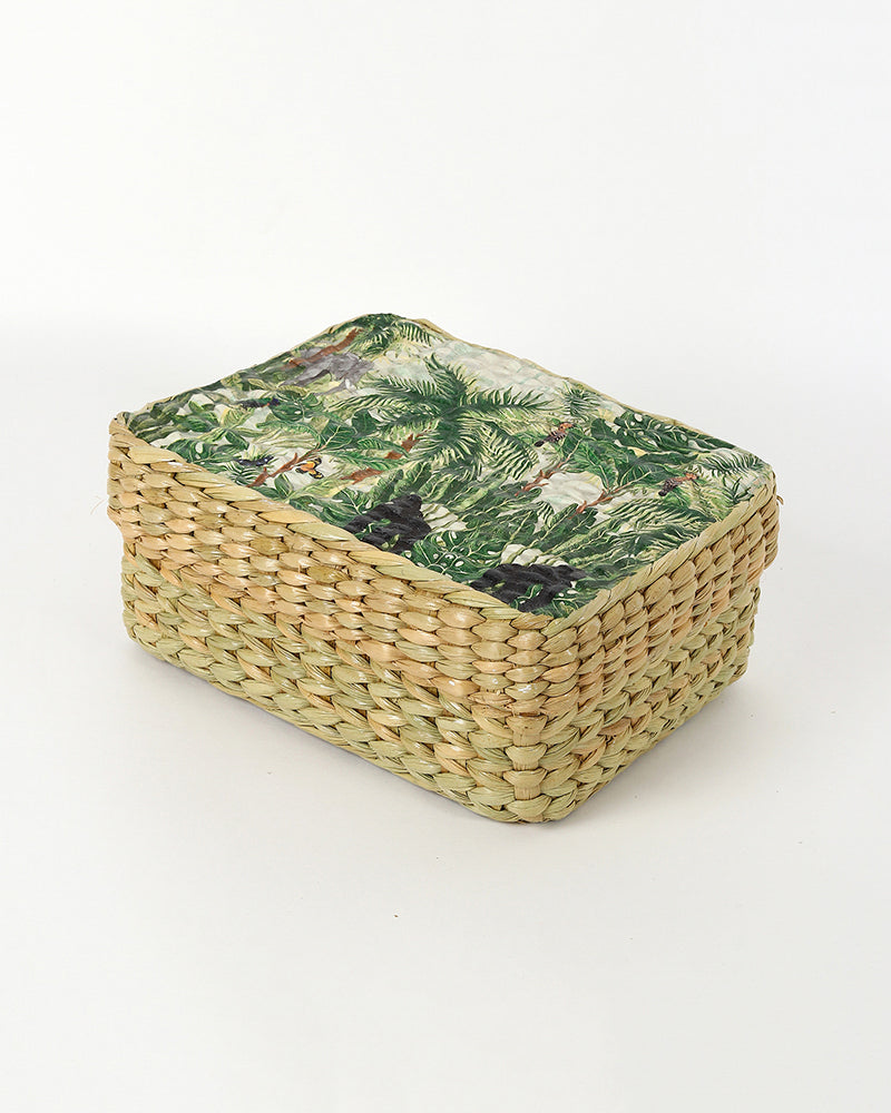 Seagrass Lid Storage Box | Storage Organiser | Jewellery Organisers Boxes