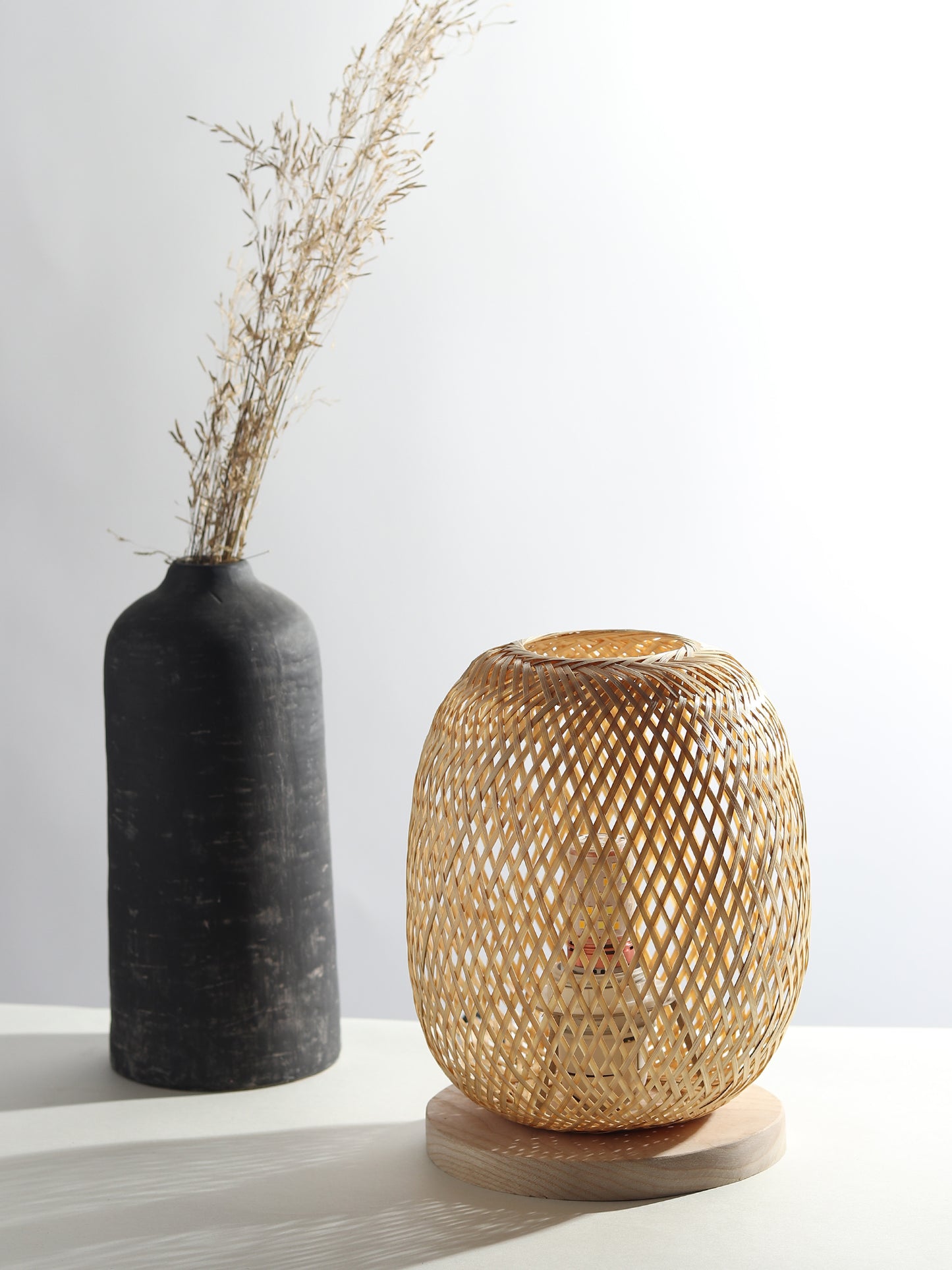 Bamboo Lamp | Cane Table Lamp