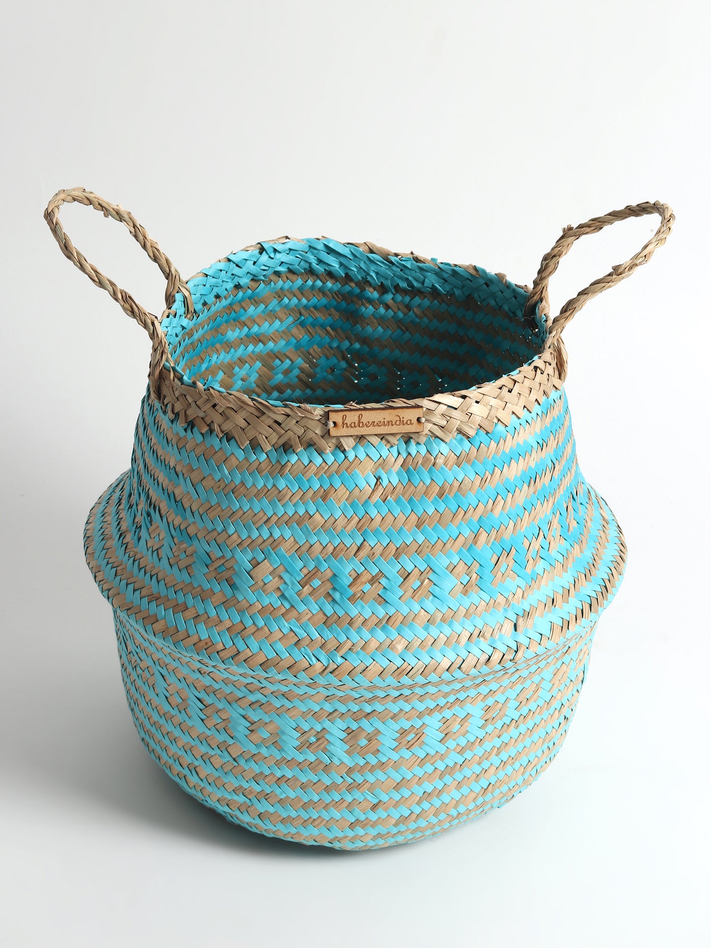 Seagrass Plant & Storage Baskets - Blue