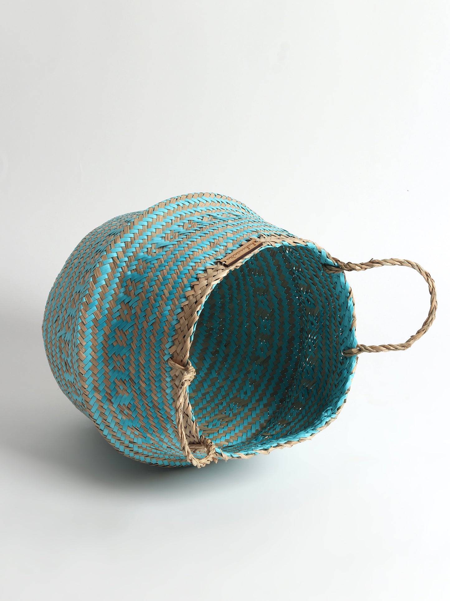 Seagrass Plant & Storage Baskets - Blue
