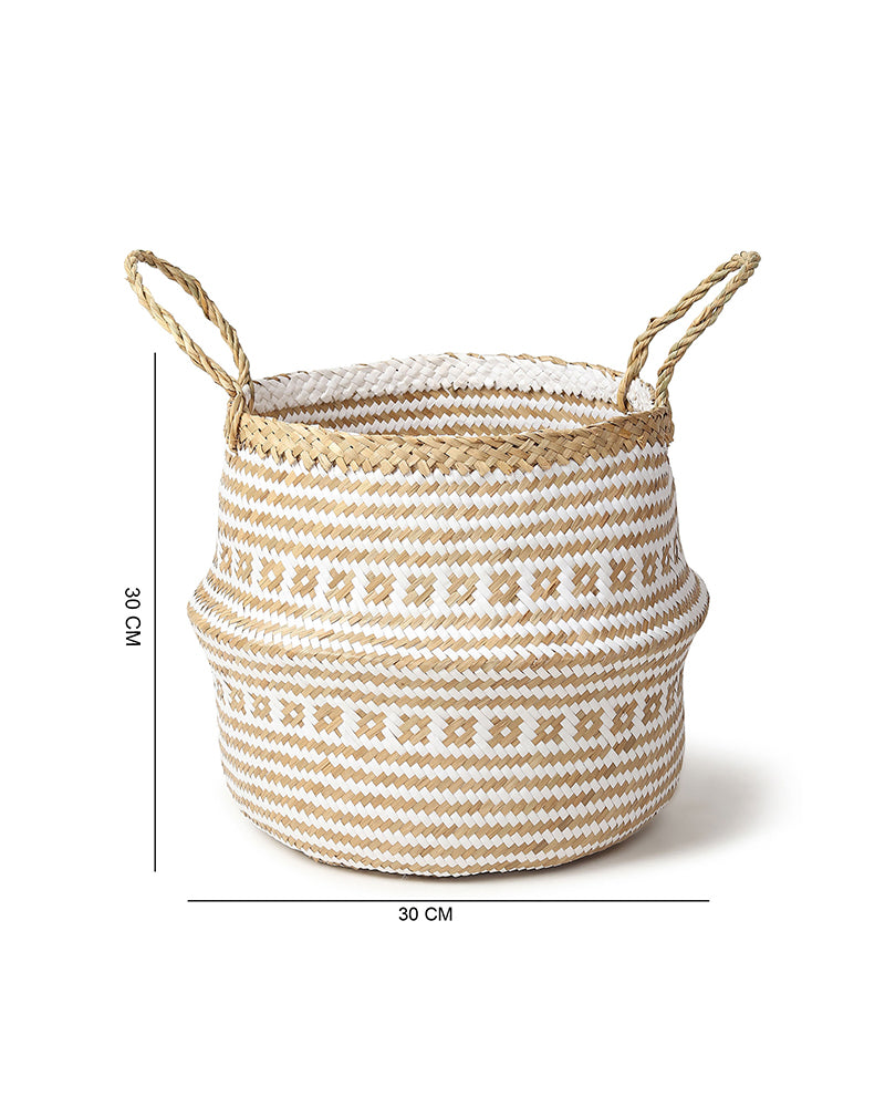 Seagrass Plant & Storage Baskets - White | Basket For Plants