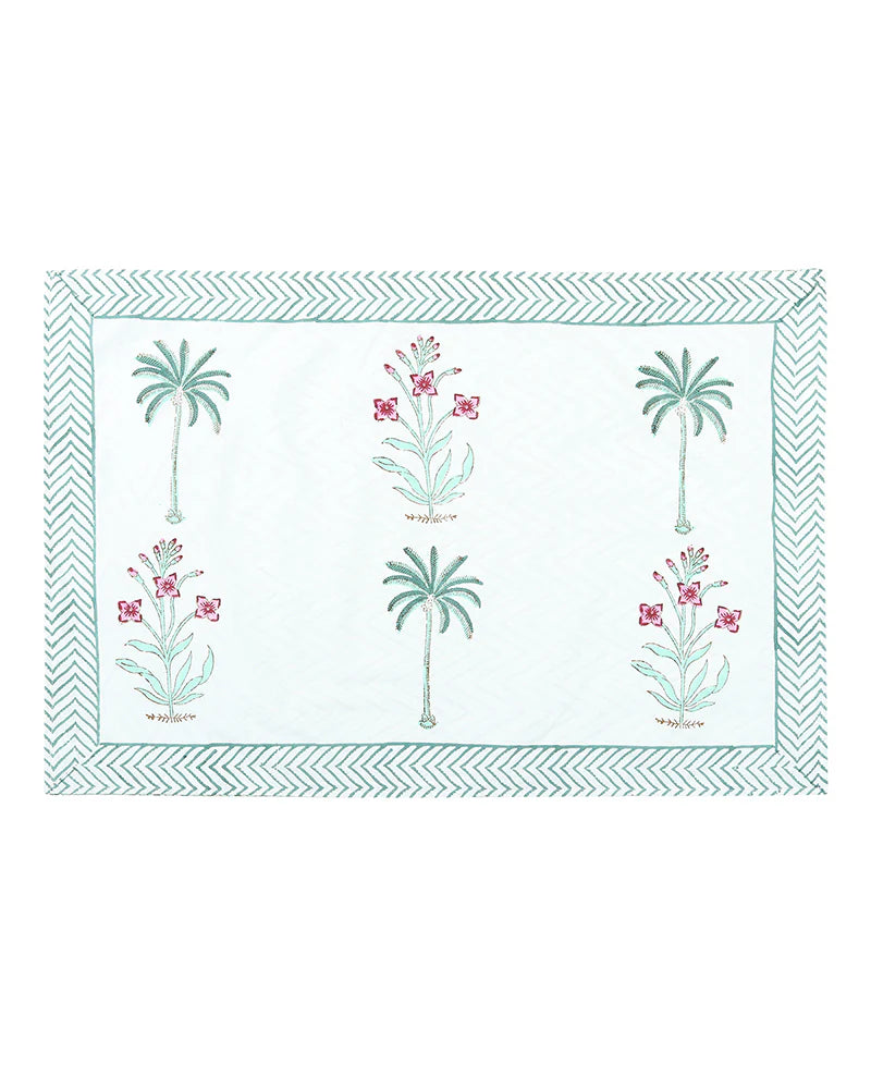 Artisanal Jaipur Handblock Printed 100% Premium Cotton King Bed Sheet with Matching Pillow Covers