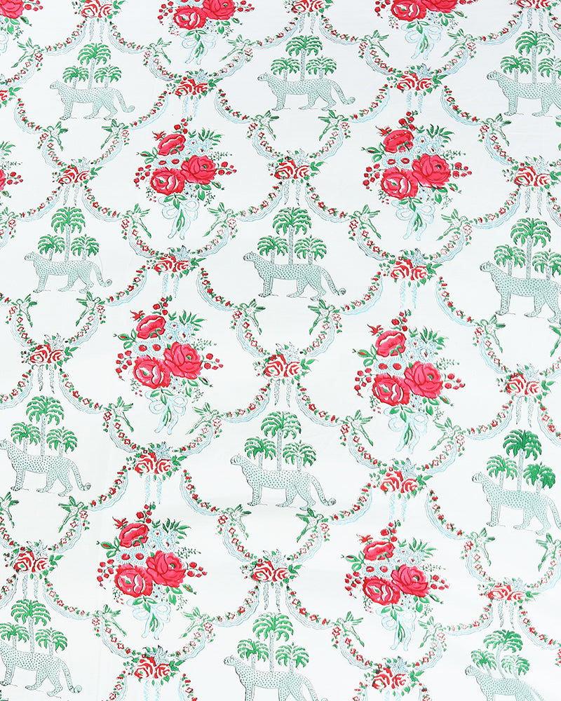 Luxurious Jaipur Handblock Printed 100% Premium Cotton King Size Bed Sheet with Pillow Covers