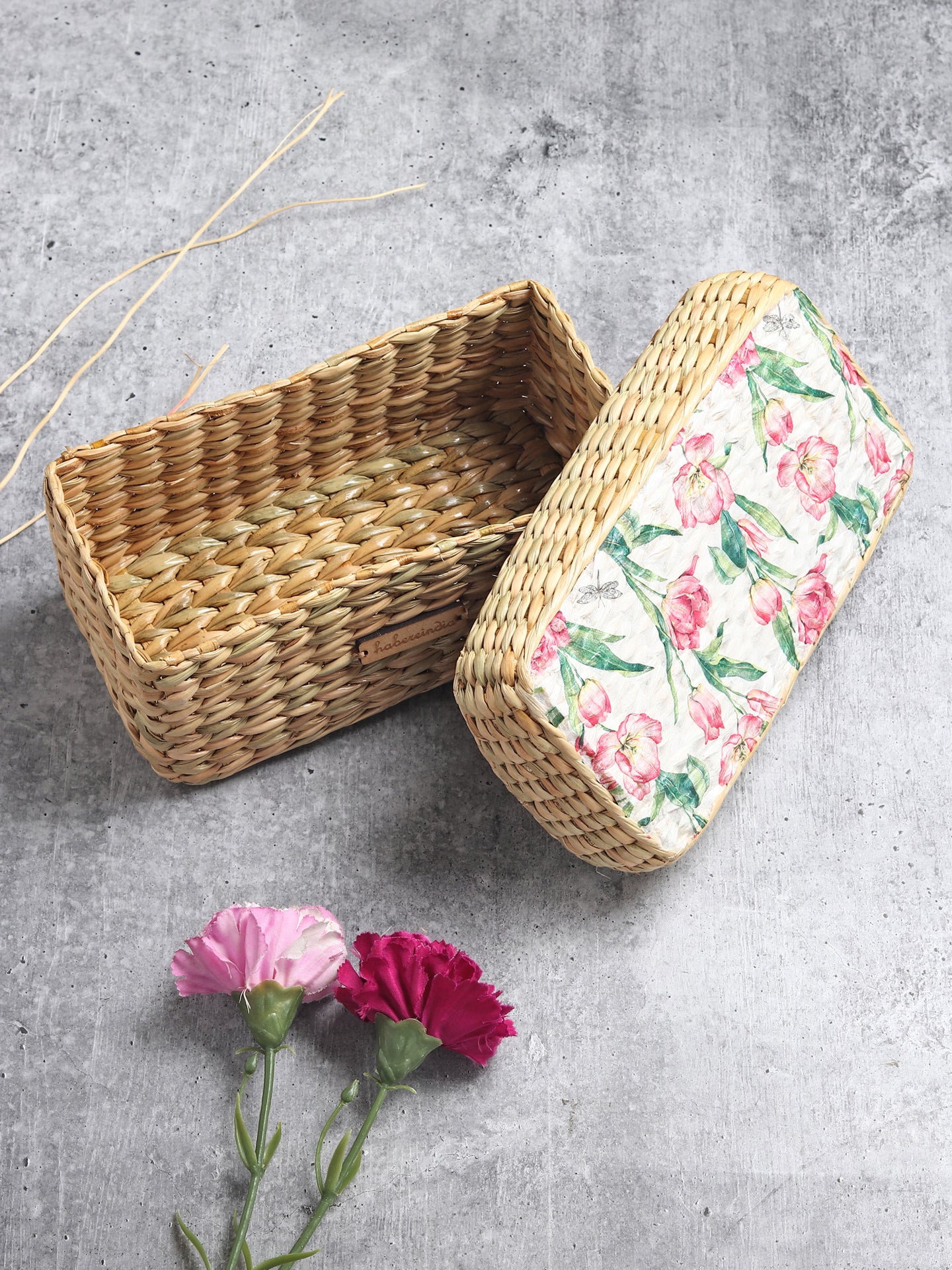 Seagrass Lid box | Gift Box | Storage Box