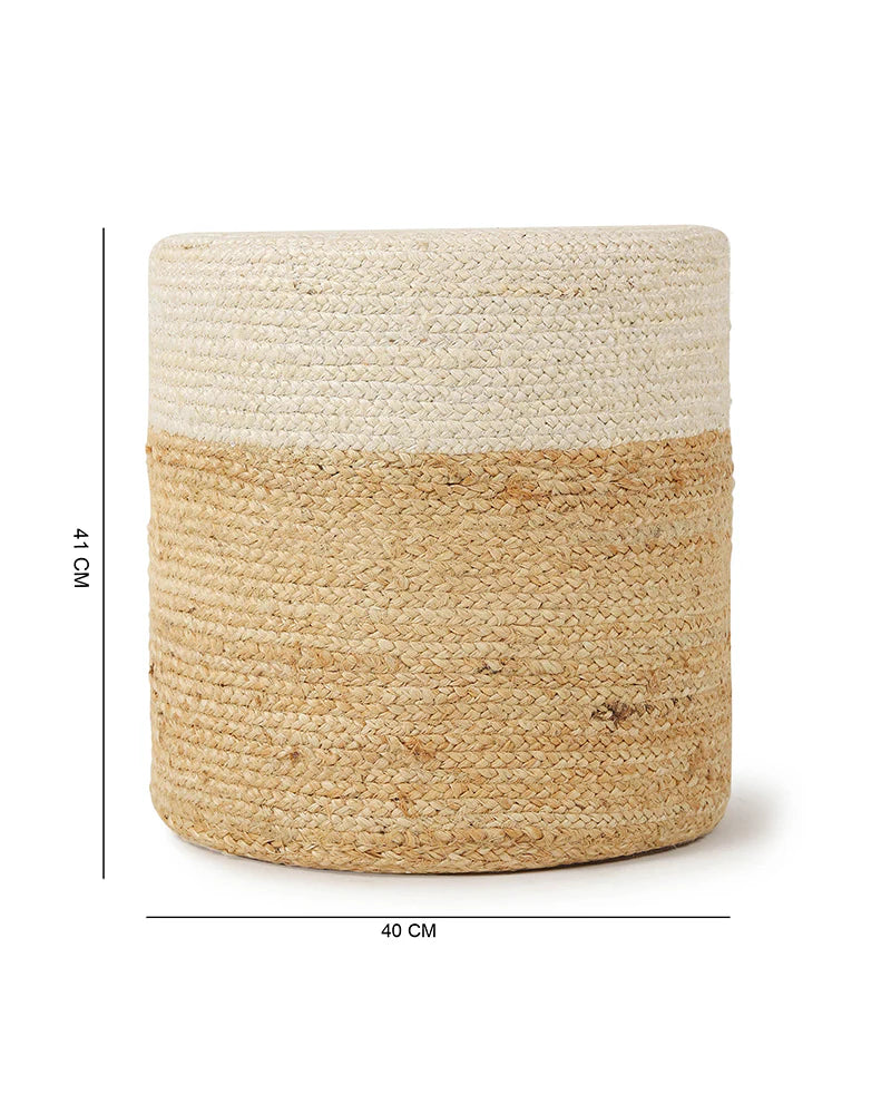 Handcrafted Jute Pouffes for Natural Living Room Decor