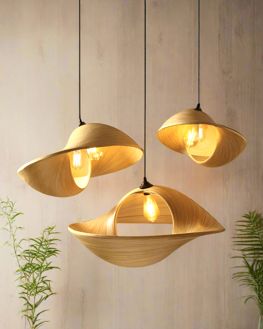 Handmade Bamboo Ceiling Lamp for Home Decor and Hall – Habere India