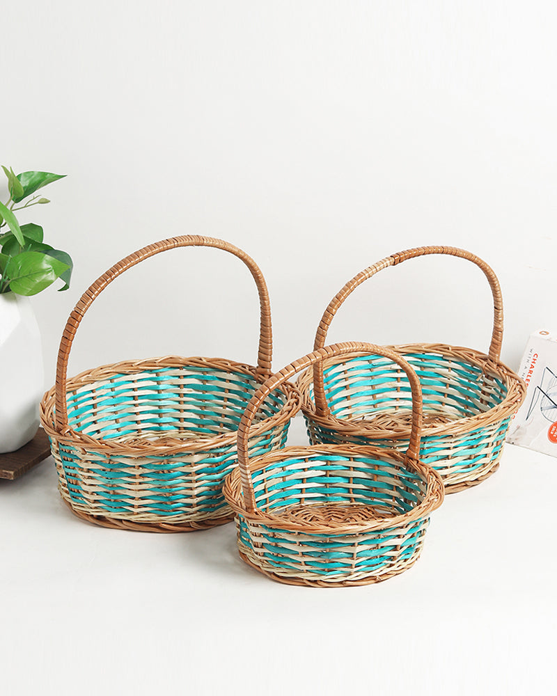Wicker Gift Hamper Basket Fruit Basket Habere India
