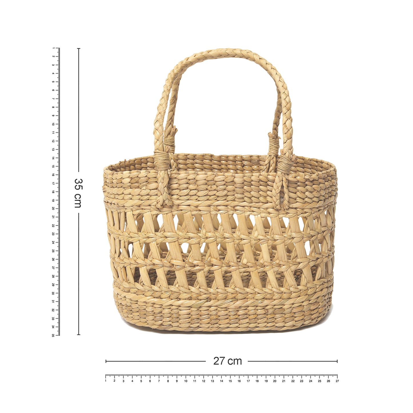 Seagrass Fruit Hamper Basket Oval - Jali