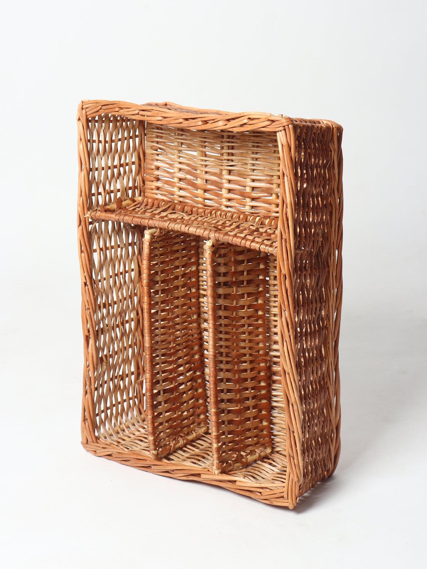 Wicker Organiser Tray with Partition