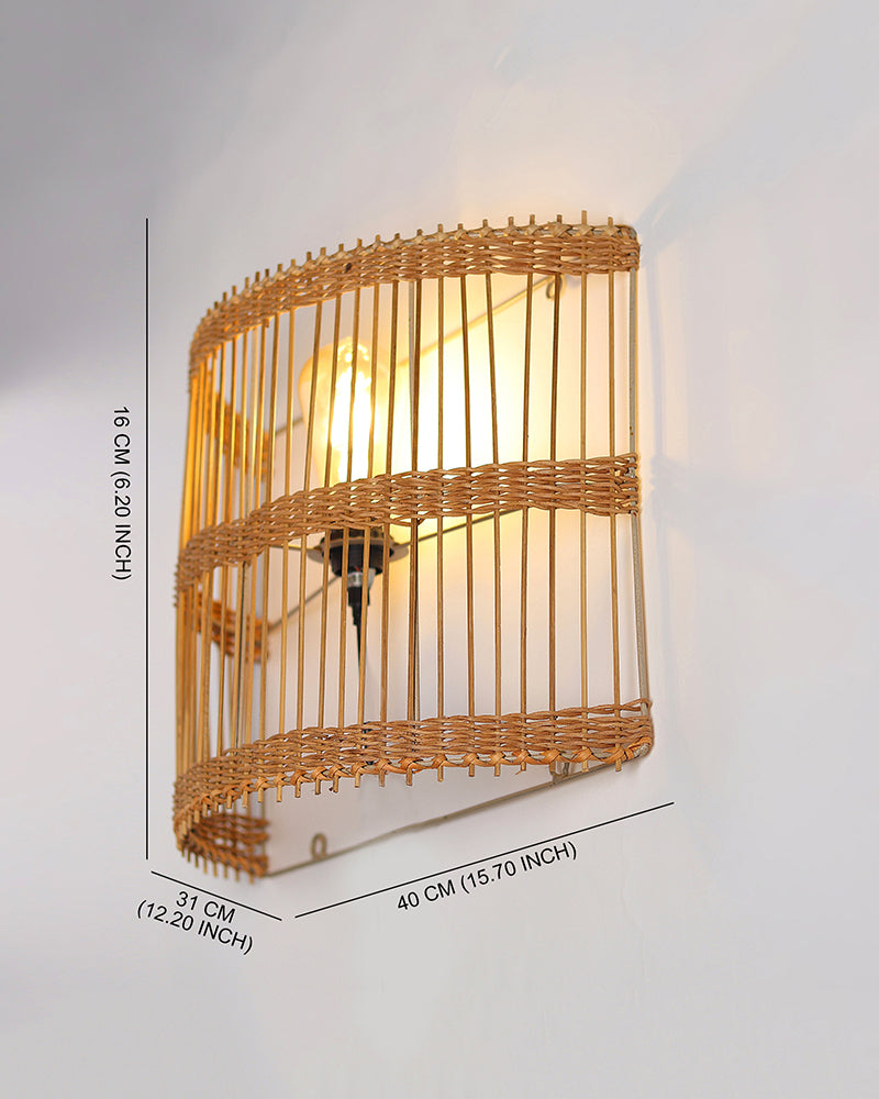 Artistic Rattan Wall Mount Light for Living Room and Hall