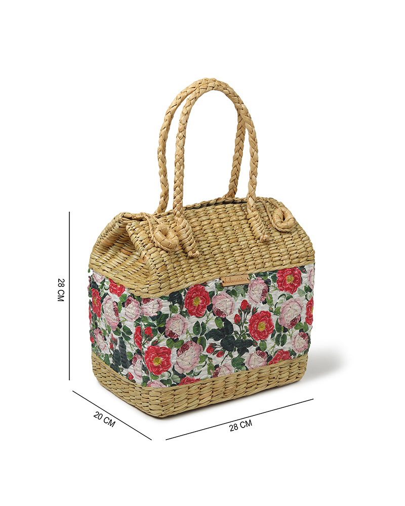 Seagrass Picnic Basket | Tiffin Basket Bag |Travel Basket
