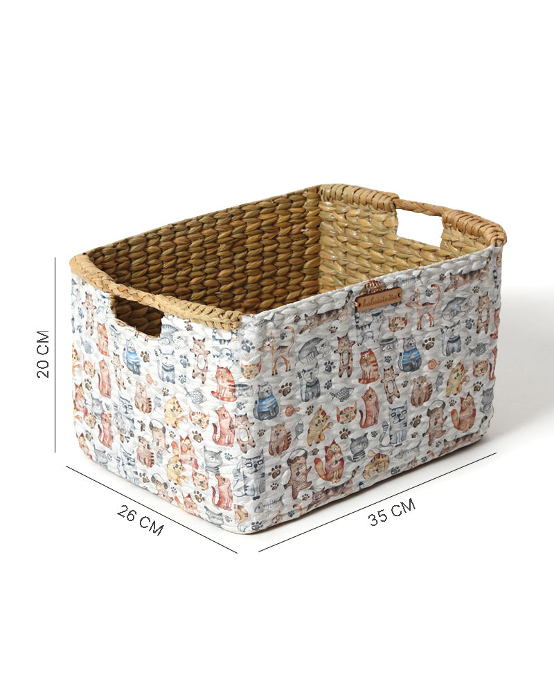 Seagrass Shelf Basket with Handles